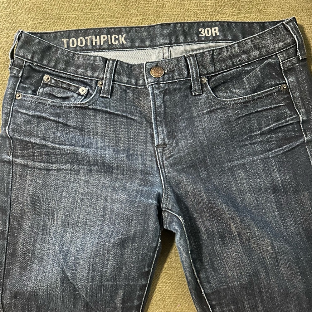 J. Crew Toothpick Skinny Jeans in Dark Blue